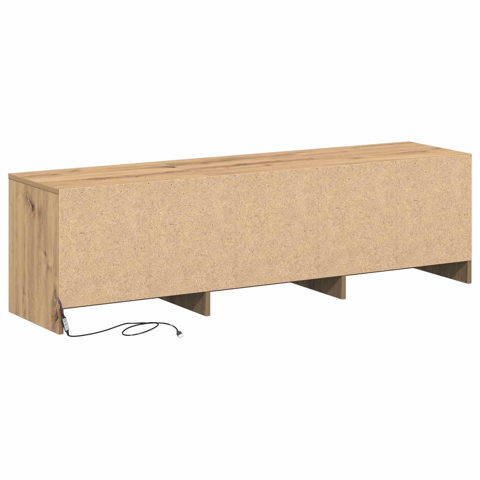 vidaXL Szafka pod telewizor z LED Dąb rzemieślniczy 140 x 34 x 40 cm