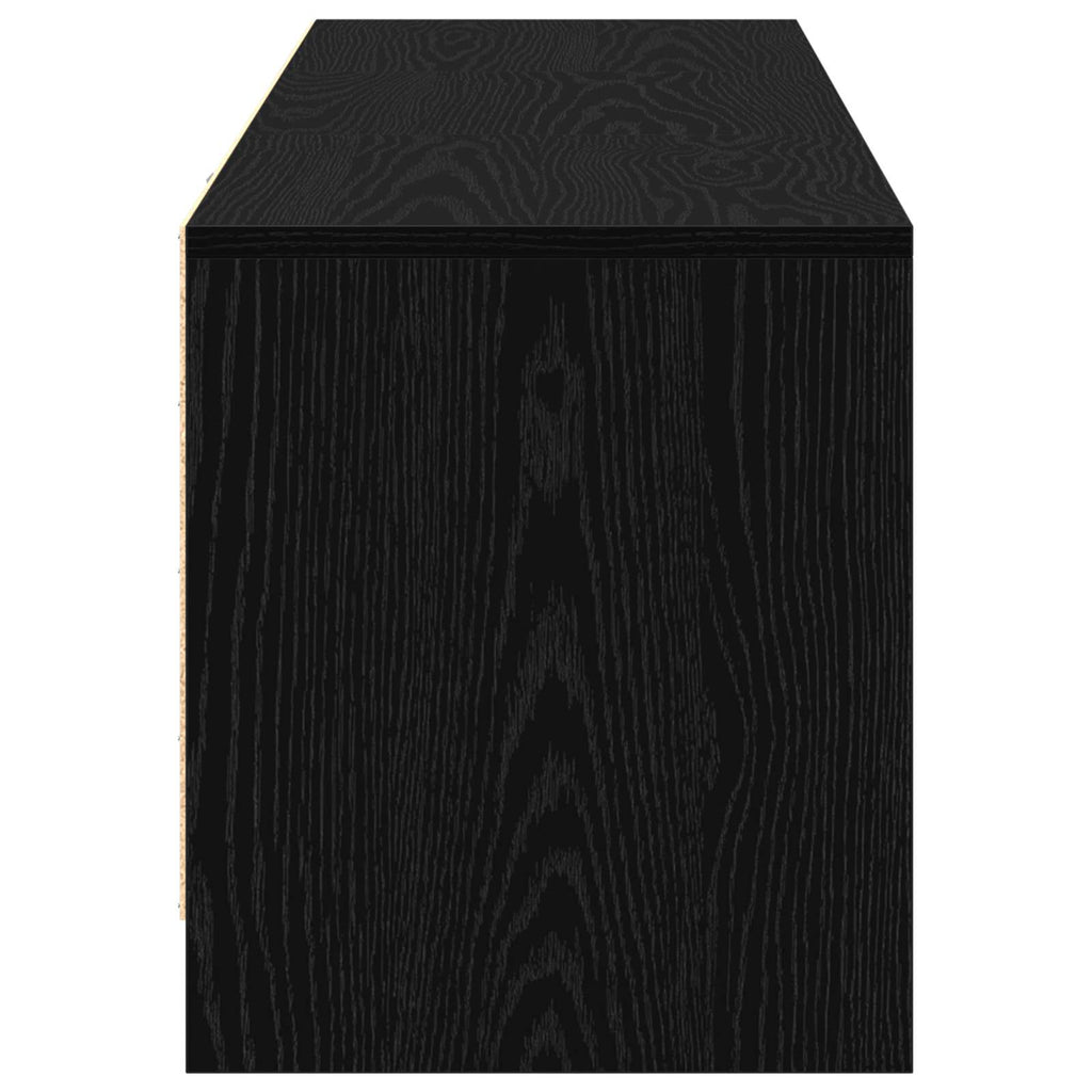 vidaXL Szafka pod telewizor z LED Czarny Dąb 140 x 34 x 40 cm