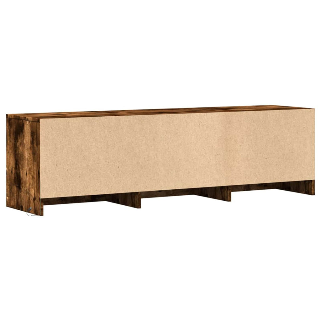 vidaXL Szafka pod telewizor z LED Dąb wędzony 140 x 34 x 40 cm