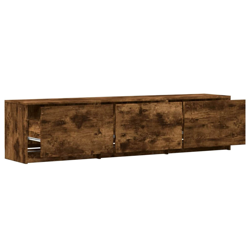 vidaXL Szafka pod telewizor z LED Dąb wędzony 165 x 34 x 40 cm