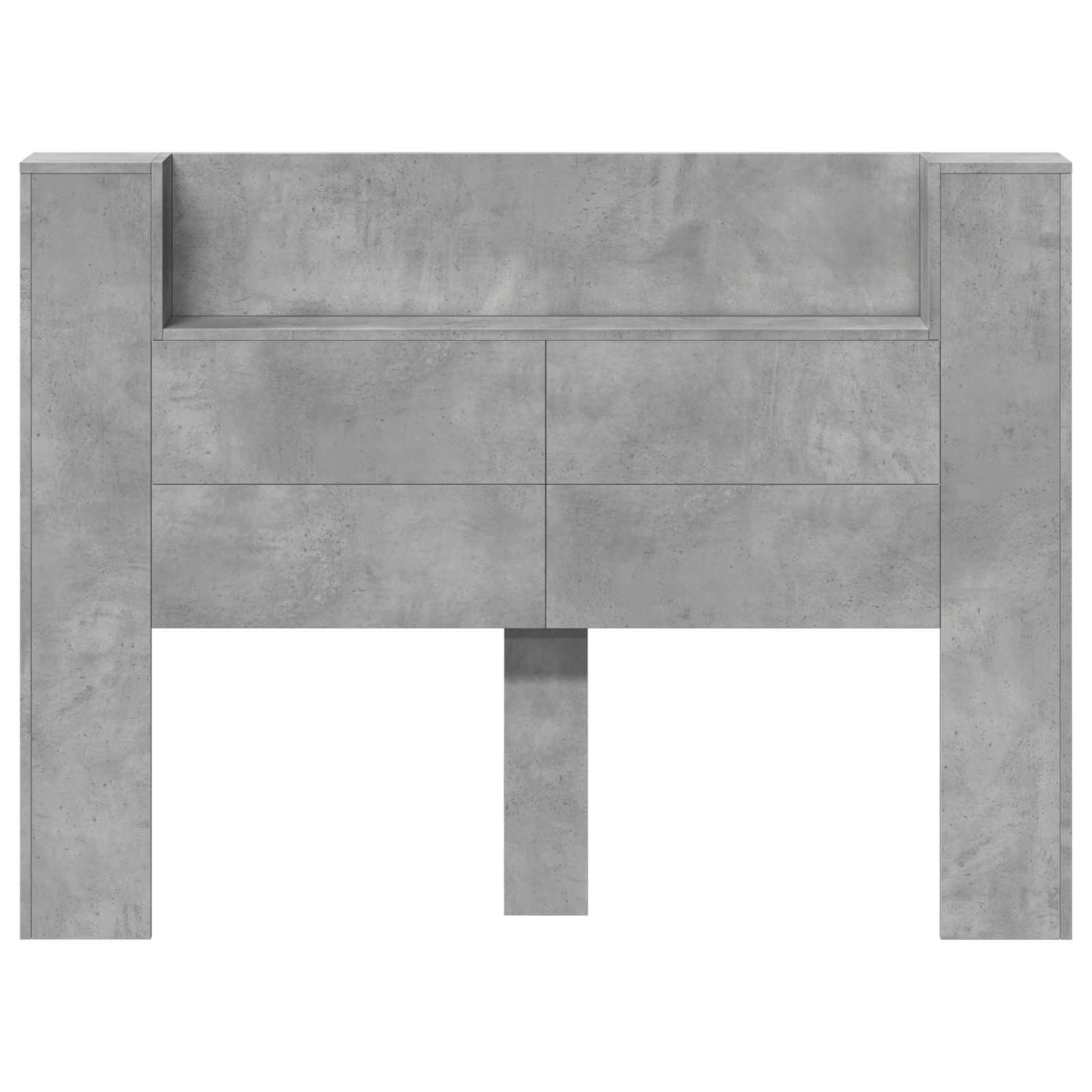 vidaXL Szafka z Wezgłowiem z LED Betonowy 140 x 16,5 x 103,5 cm