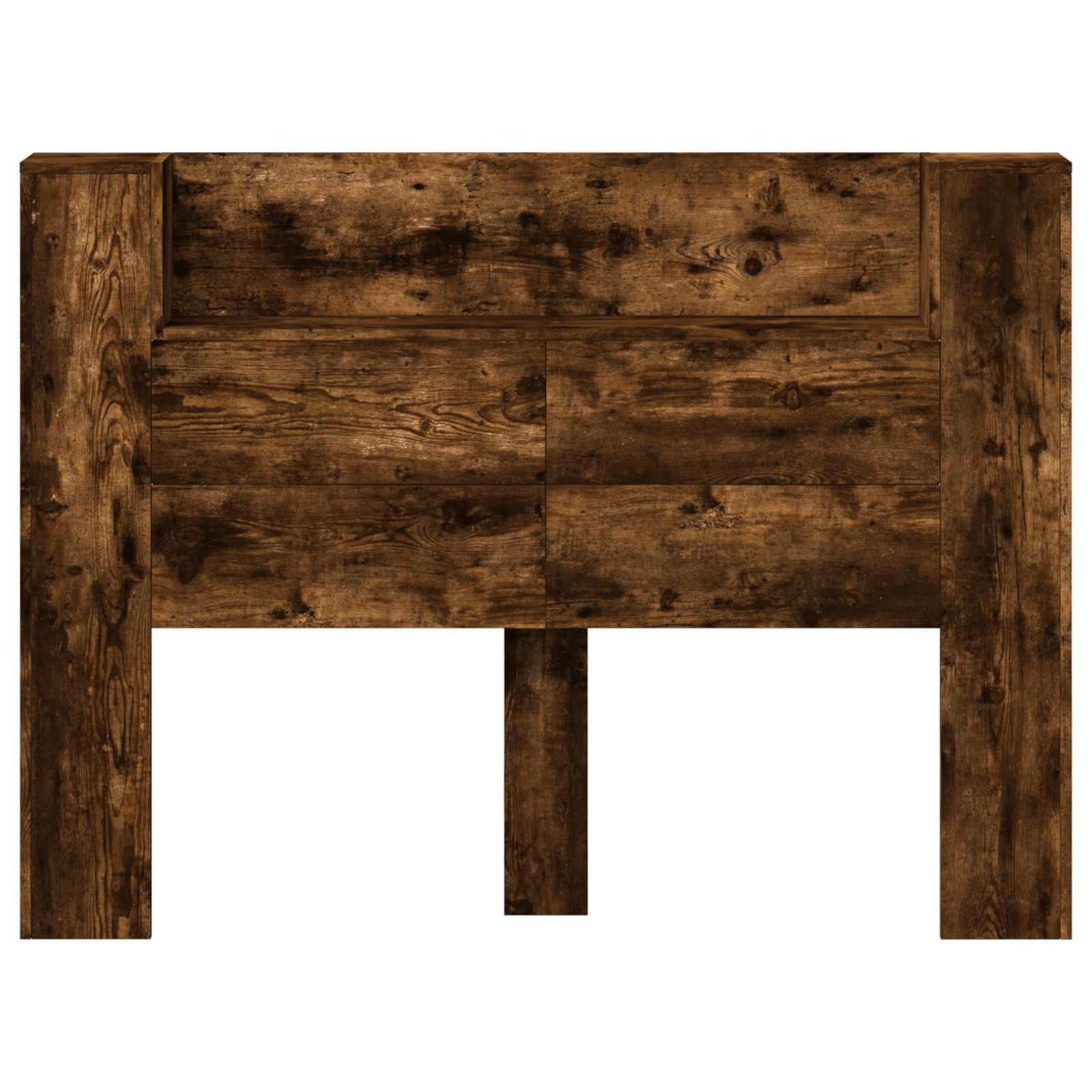 vidaXL Szafka z Wezgłowiem z LED Dąb Wędzony 140 x 16,5 x 103,5 cm