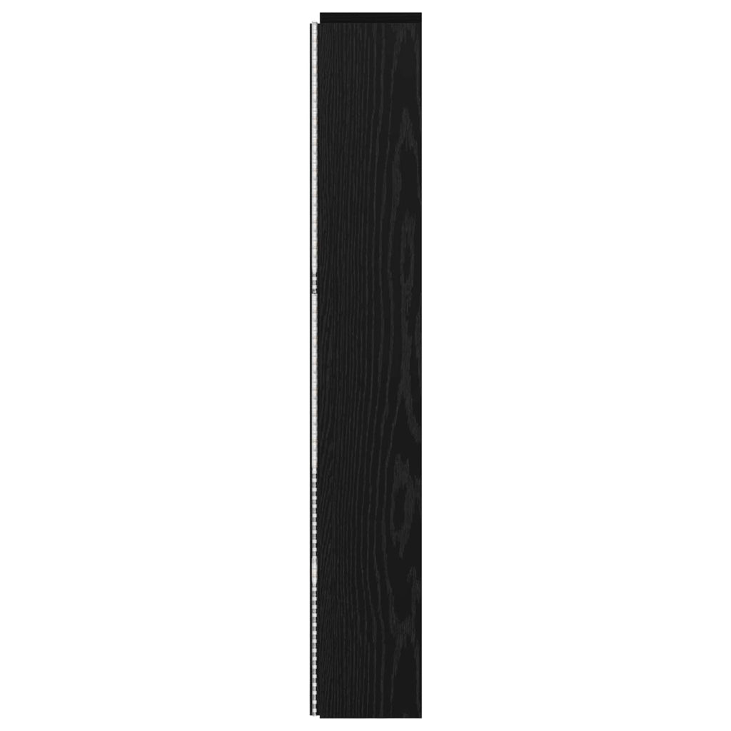 vidaXL Szafka z Wezgłowiem z LED Czarny Dąb 140 x 16,5 x 103,5 cm