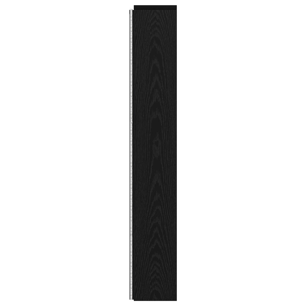 vidaXL Szafka z Wezgłowiem z LED Czarny Dąb 160 x 16,5 x 103,5 cm
