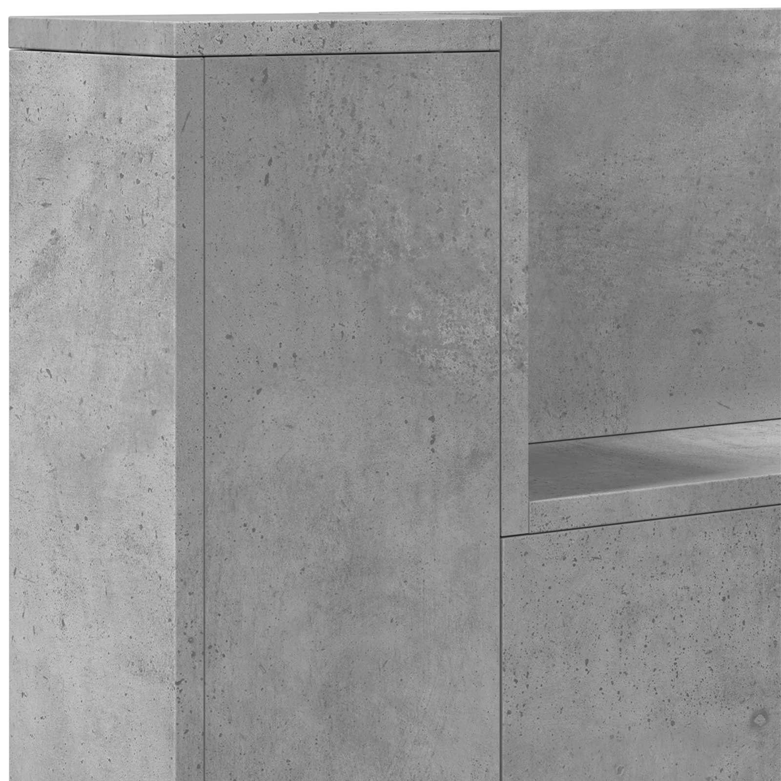 vidaXL Szafka z Wezgłowiem z LED Betonowy 180 x 16,5 x 103,5 cm