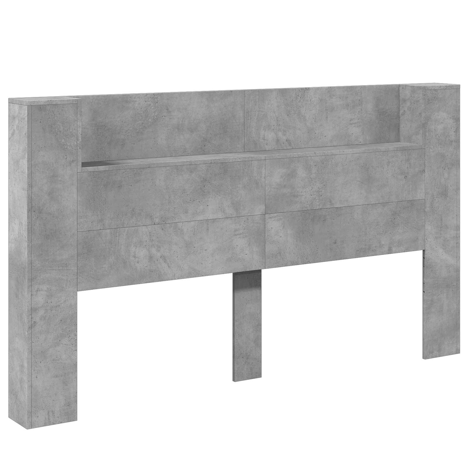 vidaXL Szafka z Wezgłowiem z LED Betonowy 180 x 16,5 x 103,5 cm