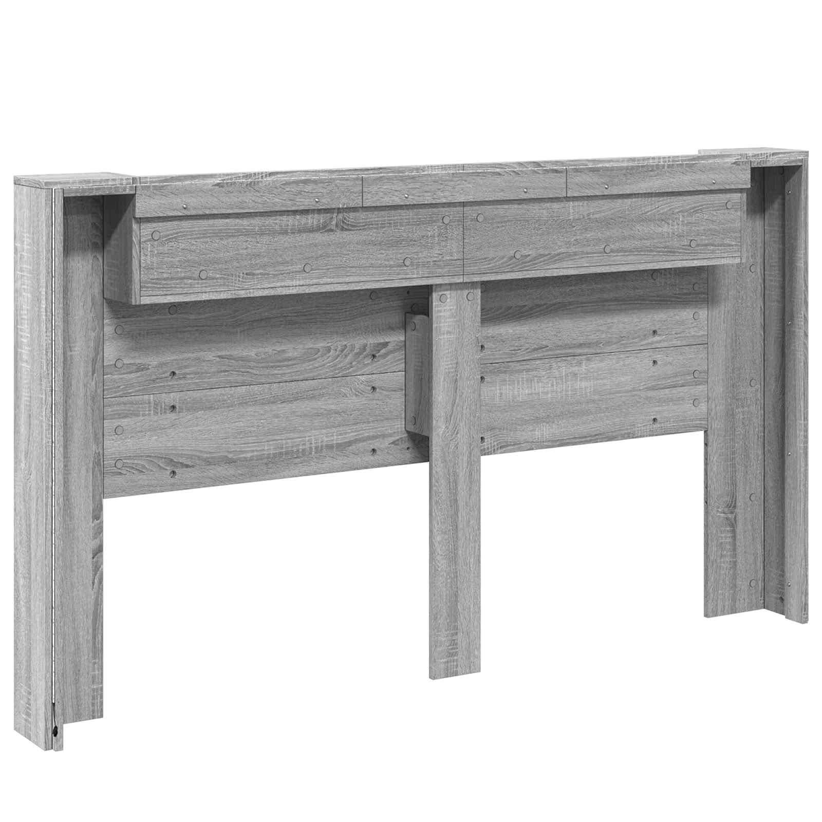 vidaXL Szafka z Wezgłowiem z LED Szary Sonoma 180 x 16,5 x 103,5 cm