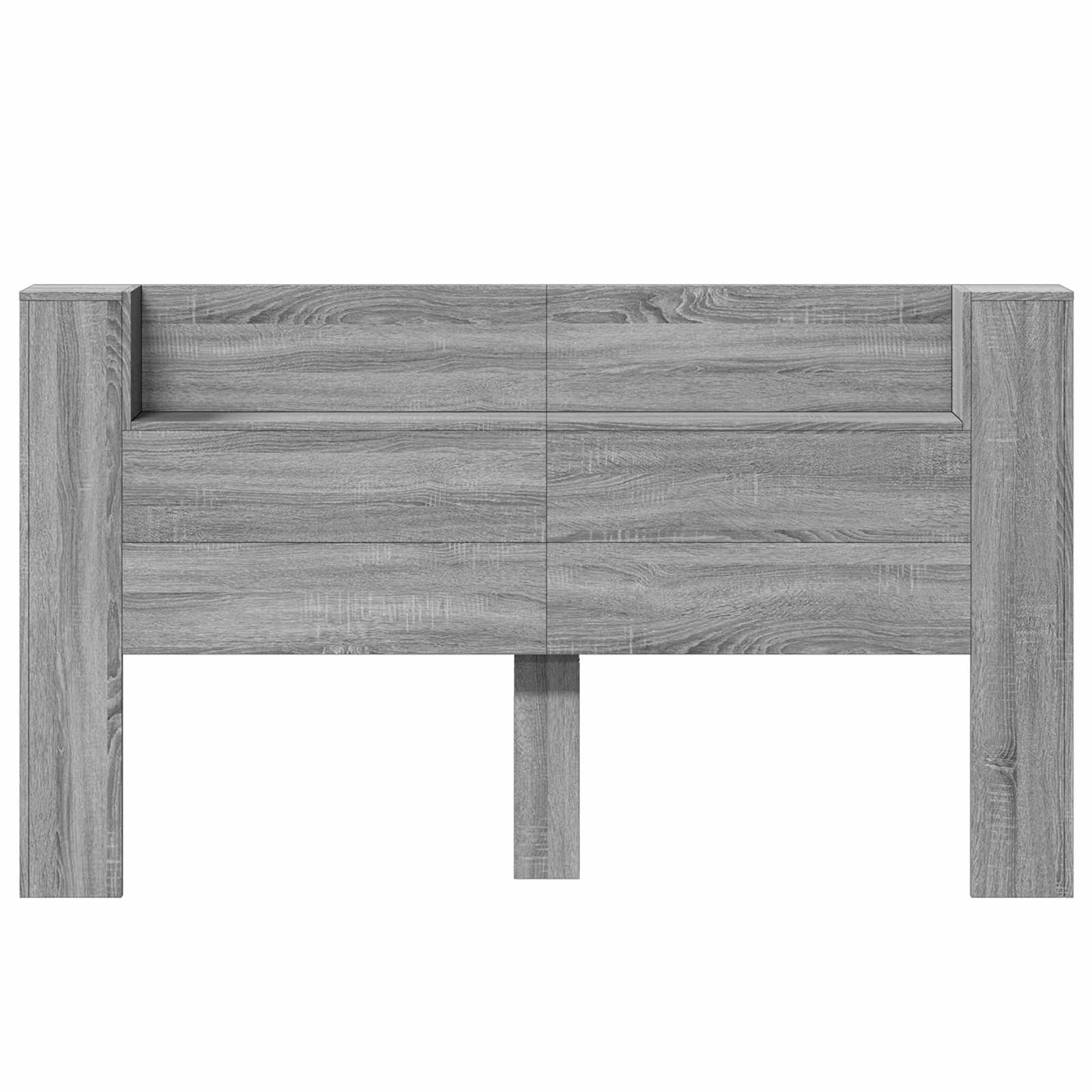 vidaXL Szafka z Wezgłowiem z LED Szary Sonoma 180 x 16,5 x 103,5 cm