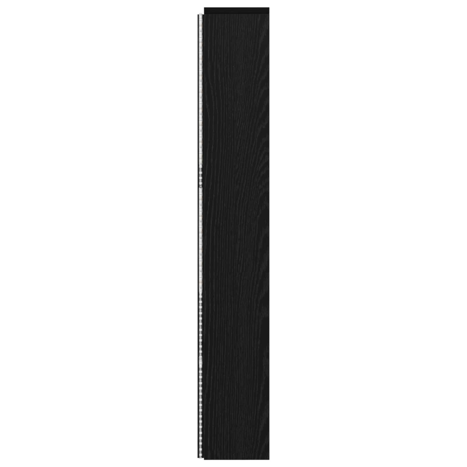 vidaXL Szafka z Wezgłowiem z LED Czarny Dąb 180 x 16,5 x 103,5 cm