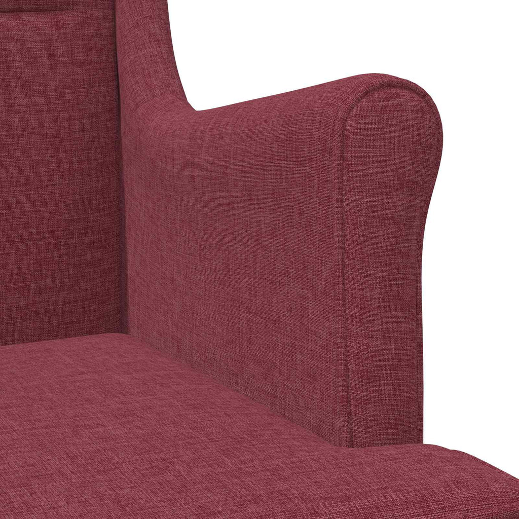 vidaXL fotel Czerwone wino tkanina