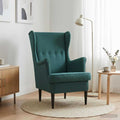 vidaXL Fotel Ciemnozielony tkanina