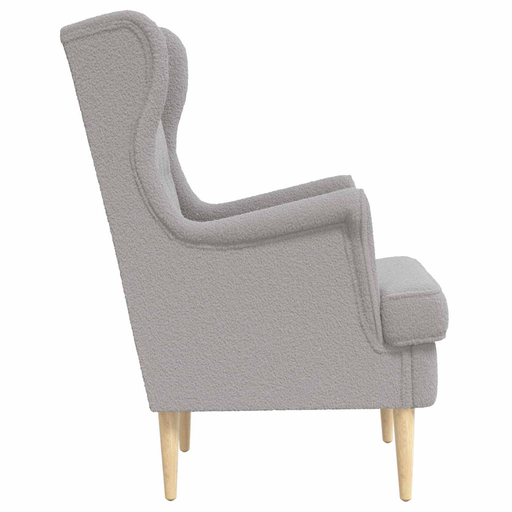 vidaXL Fotel jasnoszary Bouclé