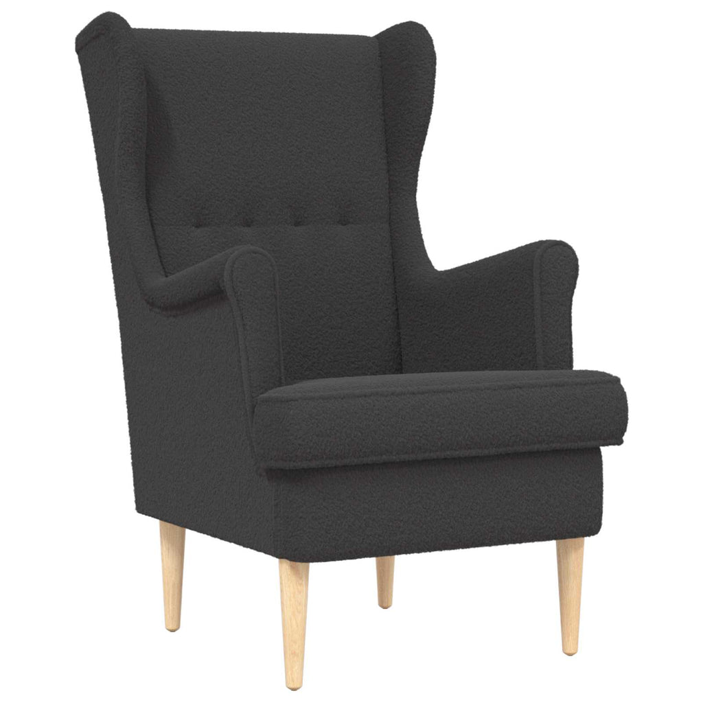 vidaXL Fotel ciemnoszary Bouclé