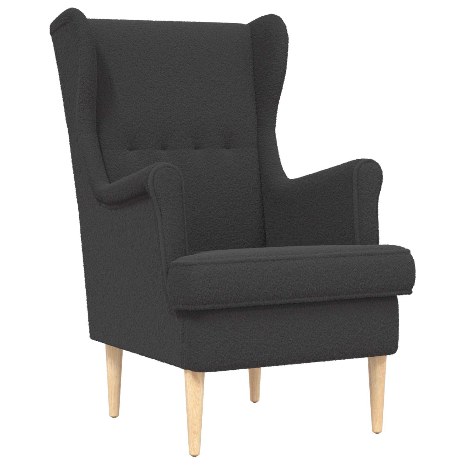vidaXL Fotel ciemnoszary Bouclé