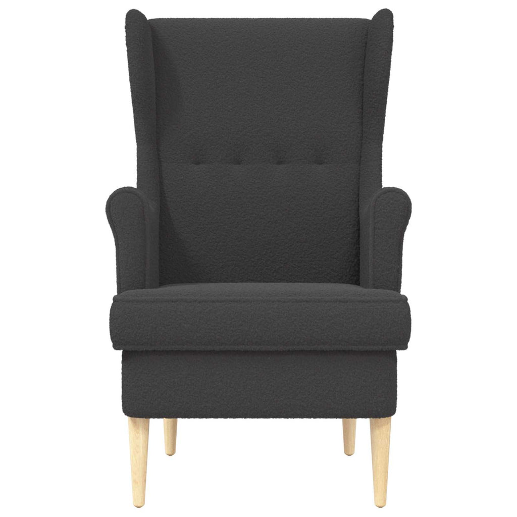 vidaXL Fotel ciemnoszary Bouclé