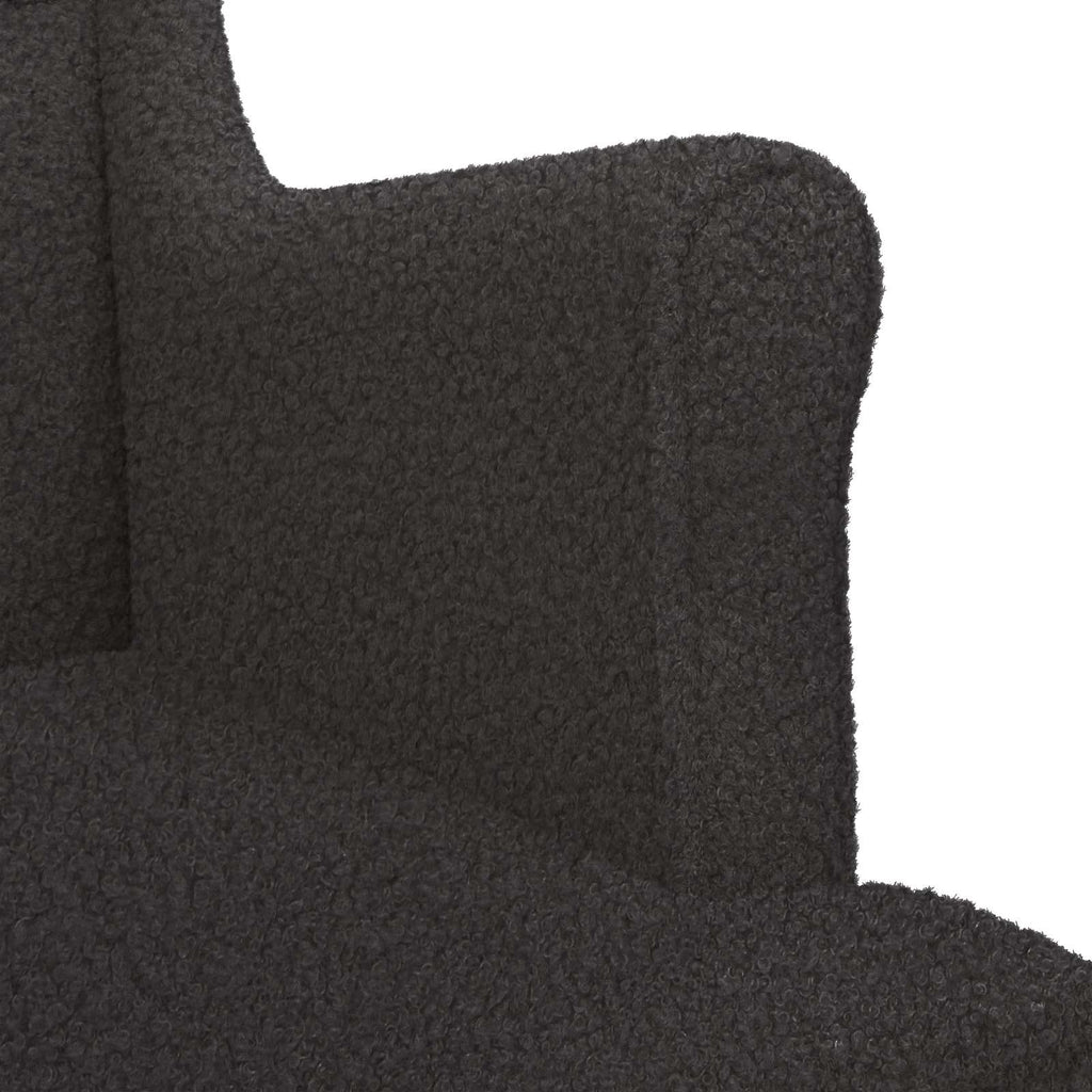 vidaXL Fotel Czarny Bouclé
