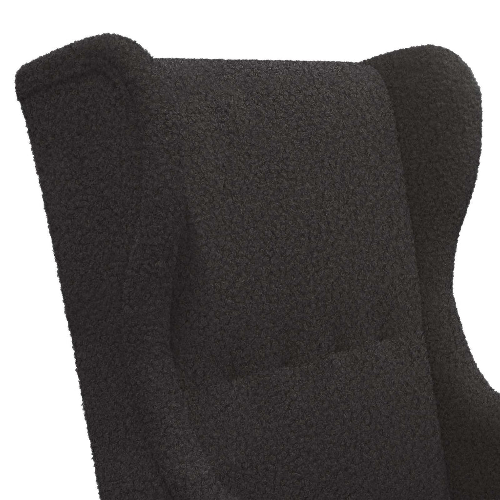 vidaXL Fotel Czarny Bouclé