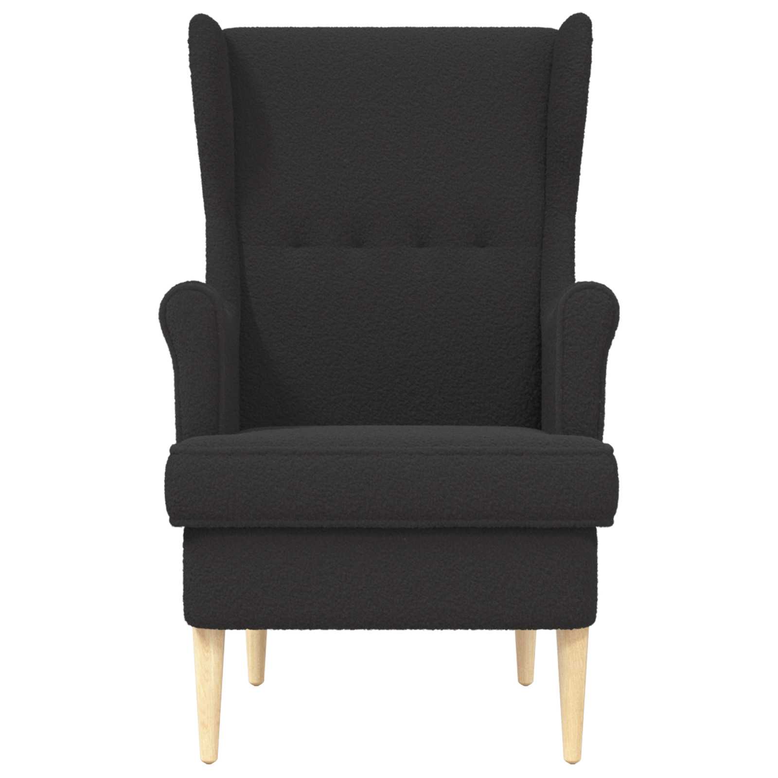 vidaXL Fotel Czarny Bouclé