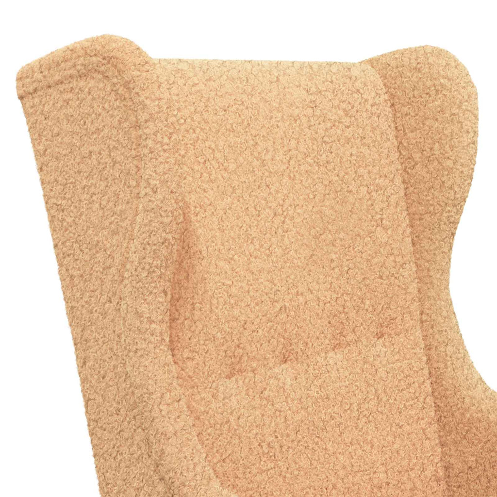 vidaXL Fotel Beżowy Bouclé