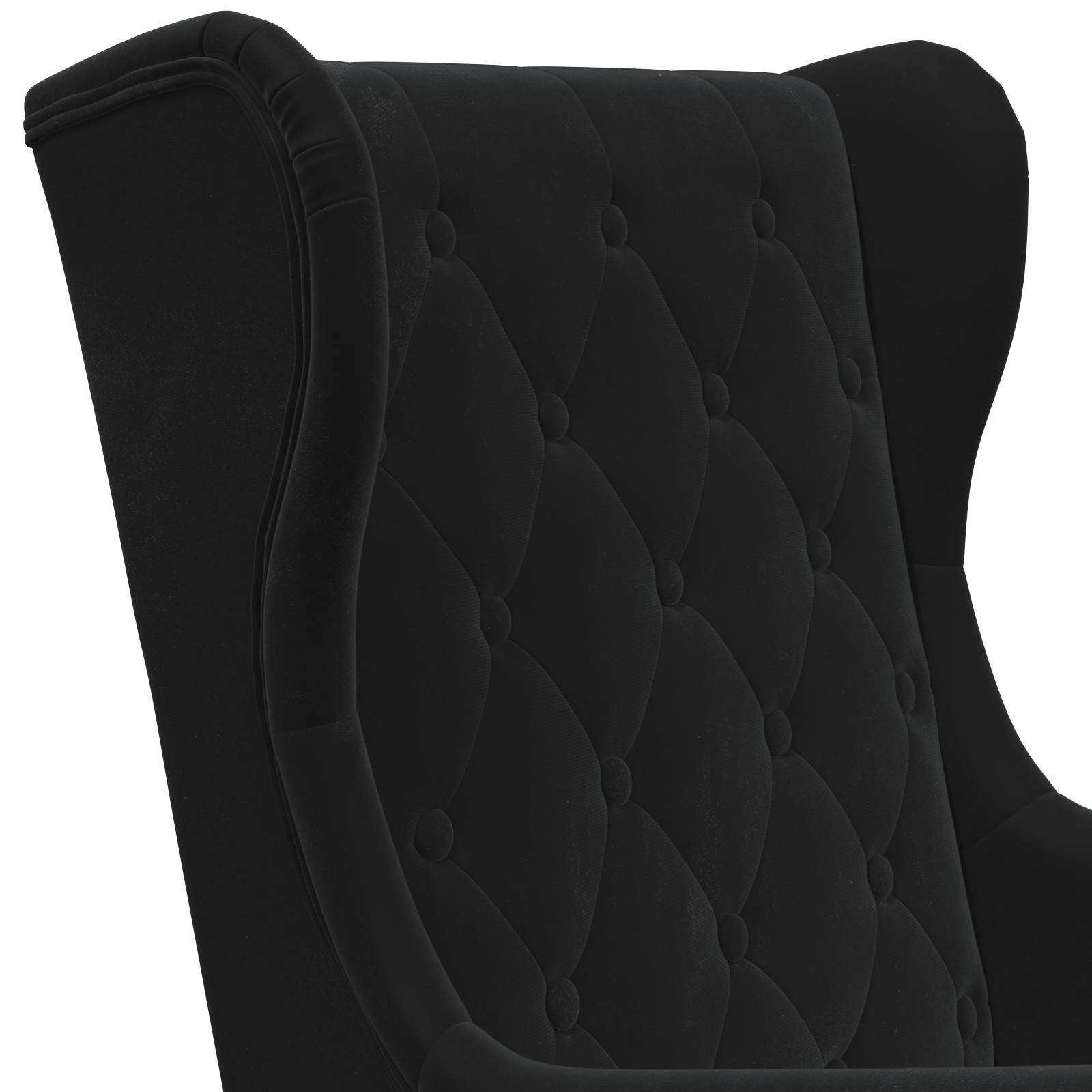 vidaXL Fotel Czarny Welur
