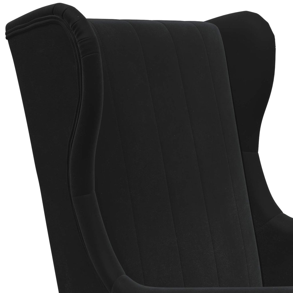 vidaXL Fotel Czarny Welur