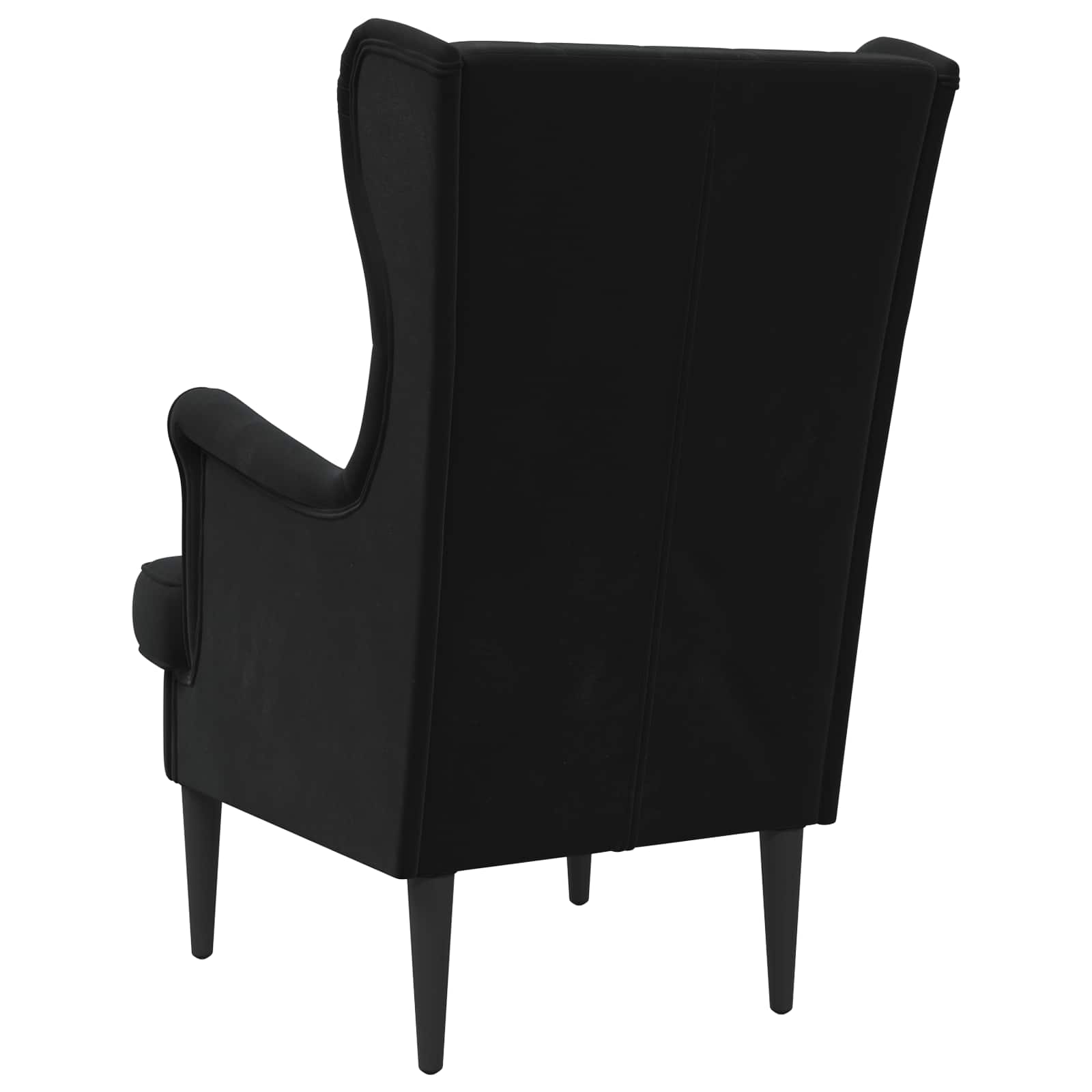 vidaXL Fotel Czarny Welur