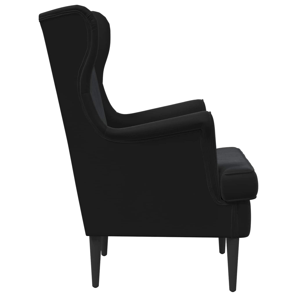 vidaXL Fotel Czarny Welur