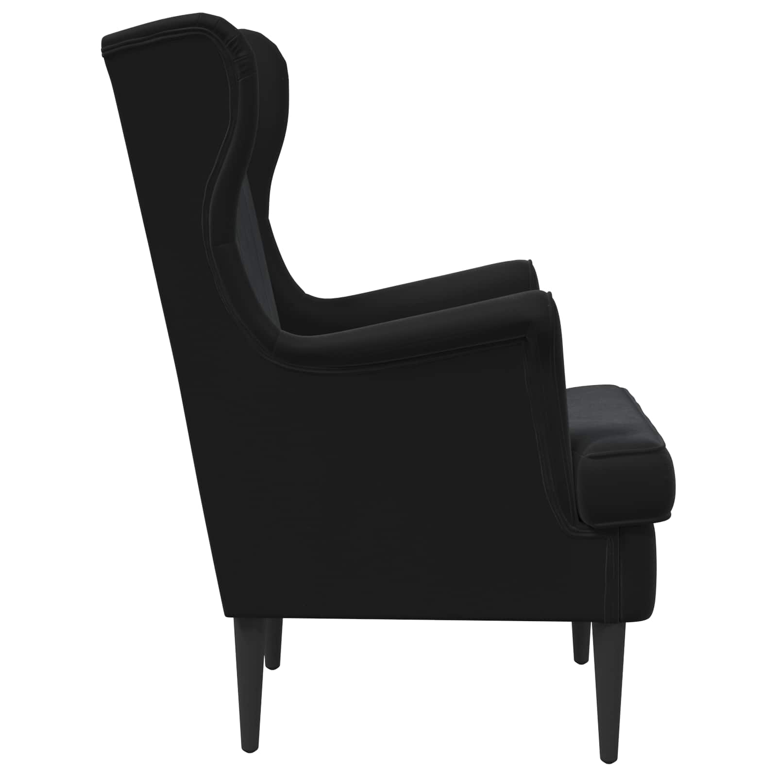 vidaXL Fotel Czarny Welur