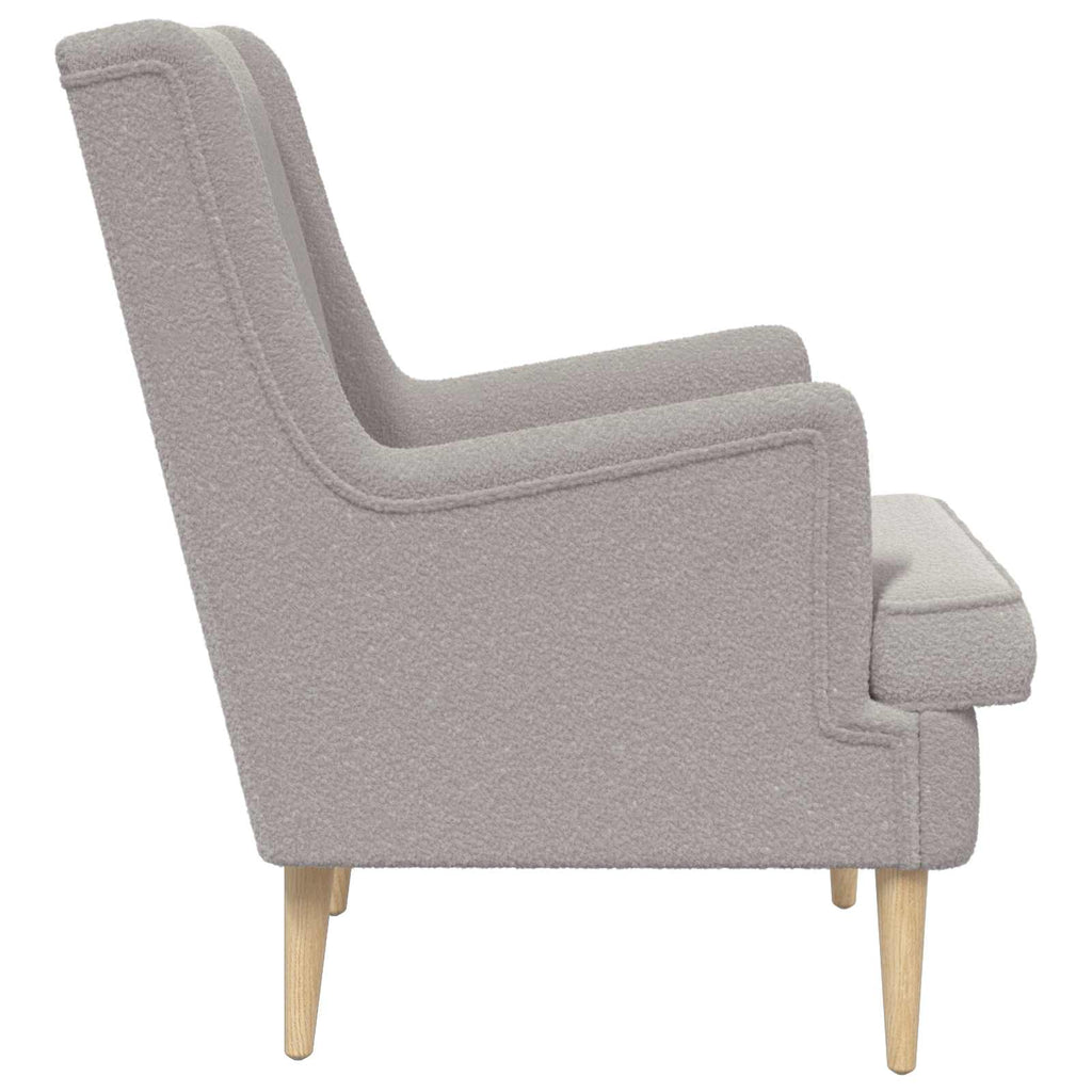 vidaXL Fotel jasnoszary Bouclé