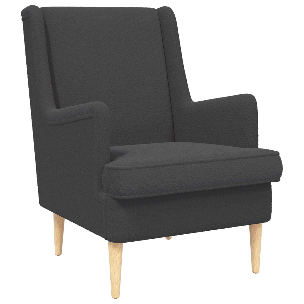 vidaXL Fotel ciemnoszary Bouclé