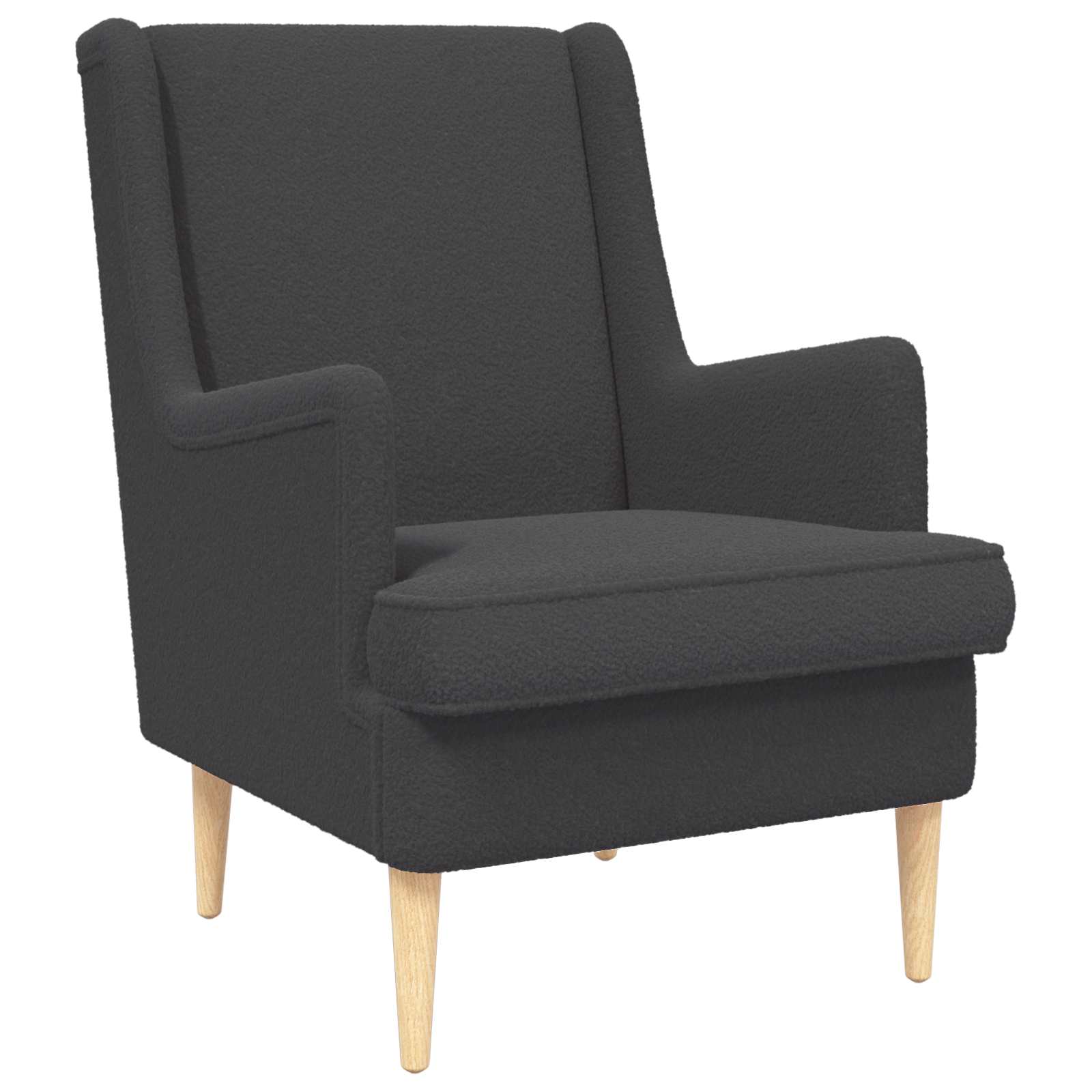 vidaXL Fotel ciemnoszary Bouclé