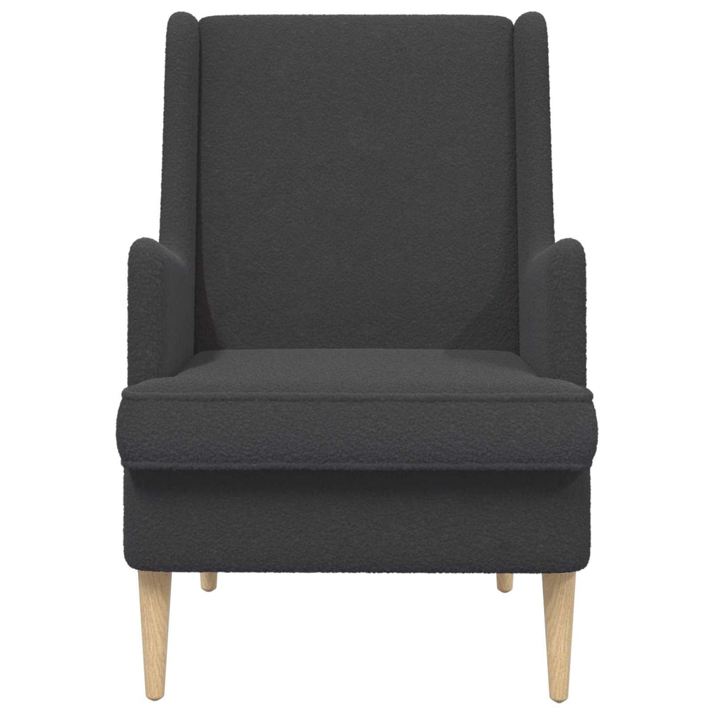 vidaXL Fotel ciemnoszary Bouclé