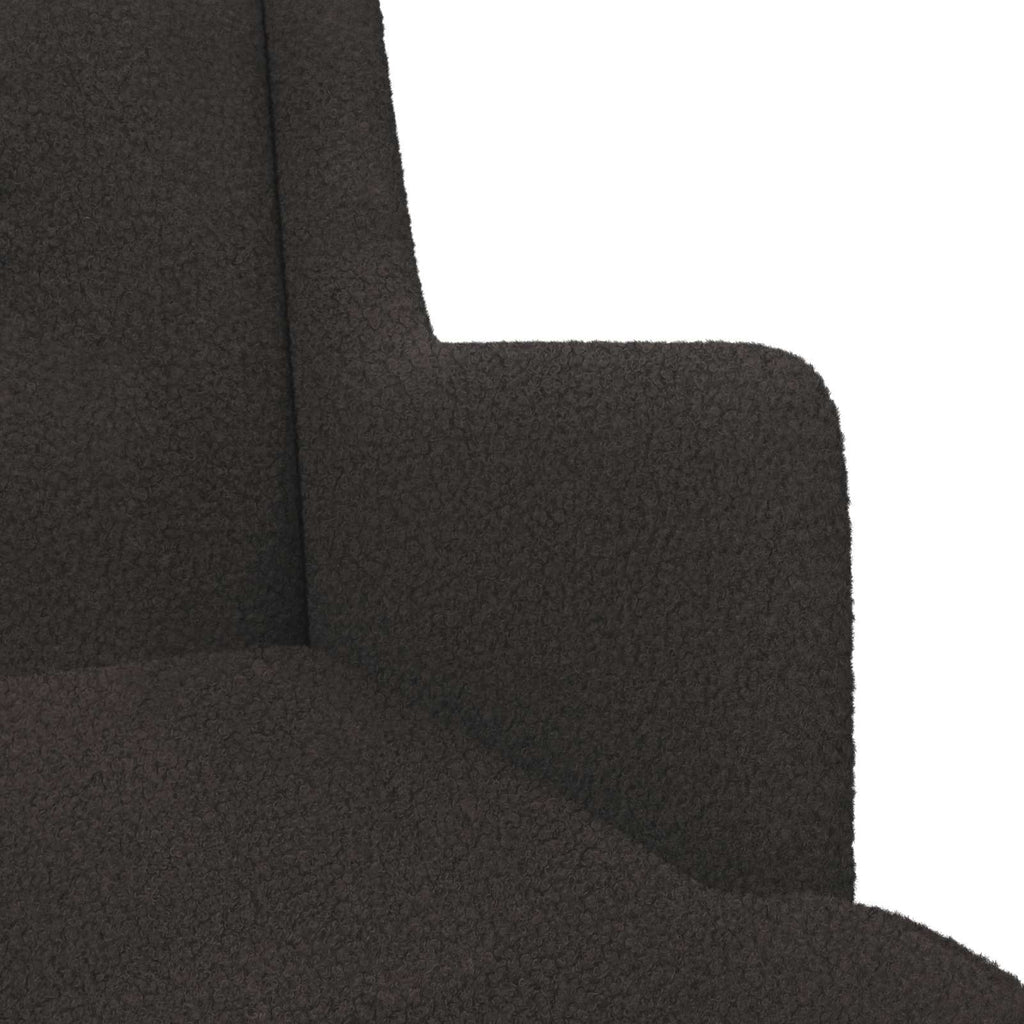 vidaXL Fotel Czarny Bouclé