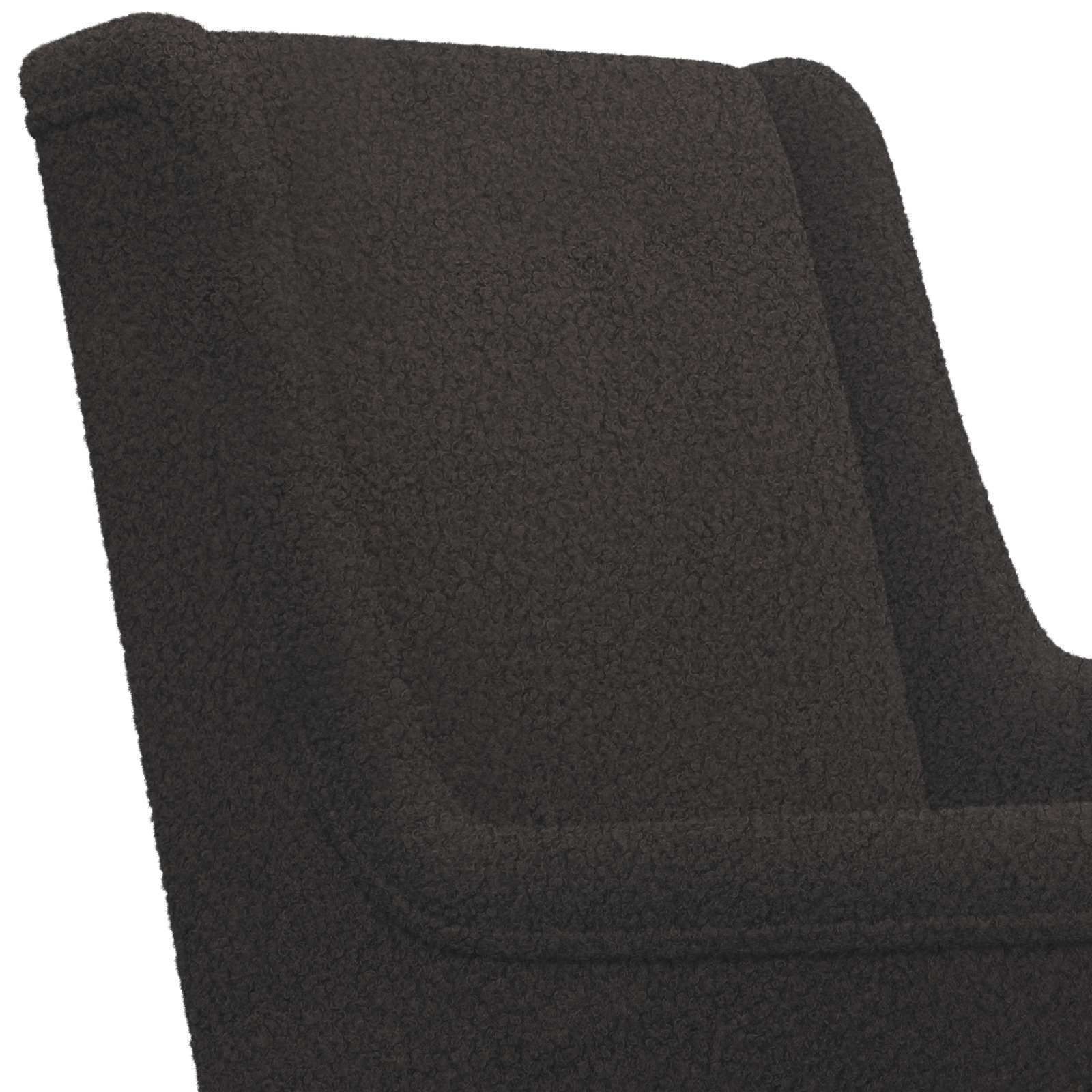 vidaXL Fotel Czarny Bouclé