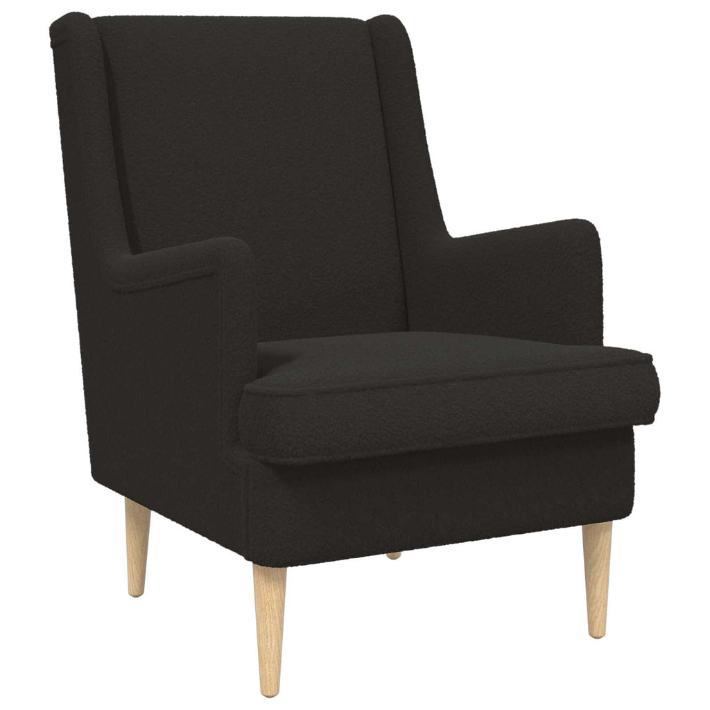 vidaXL Fotel Czarny Bouclé