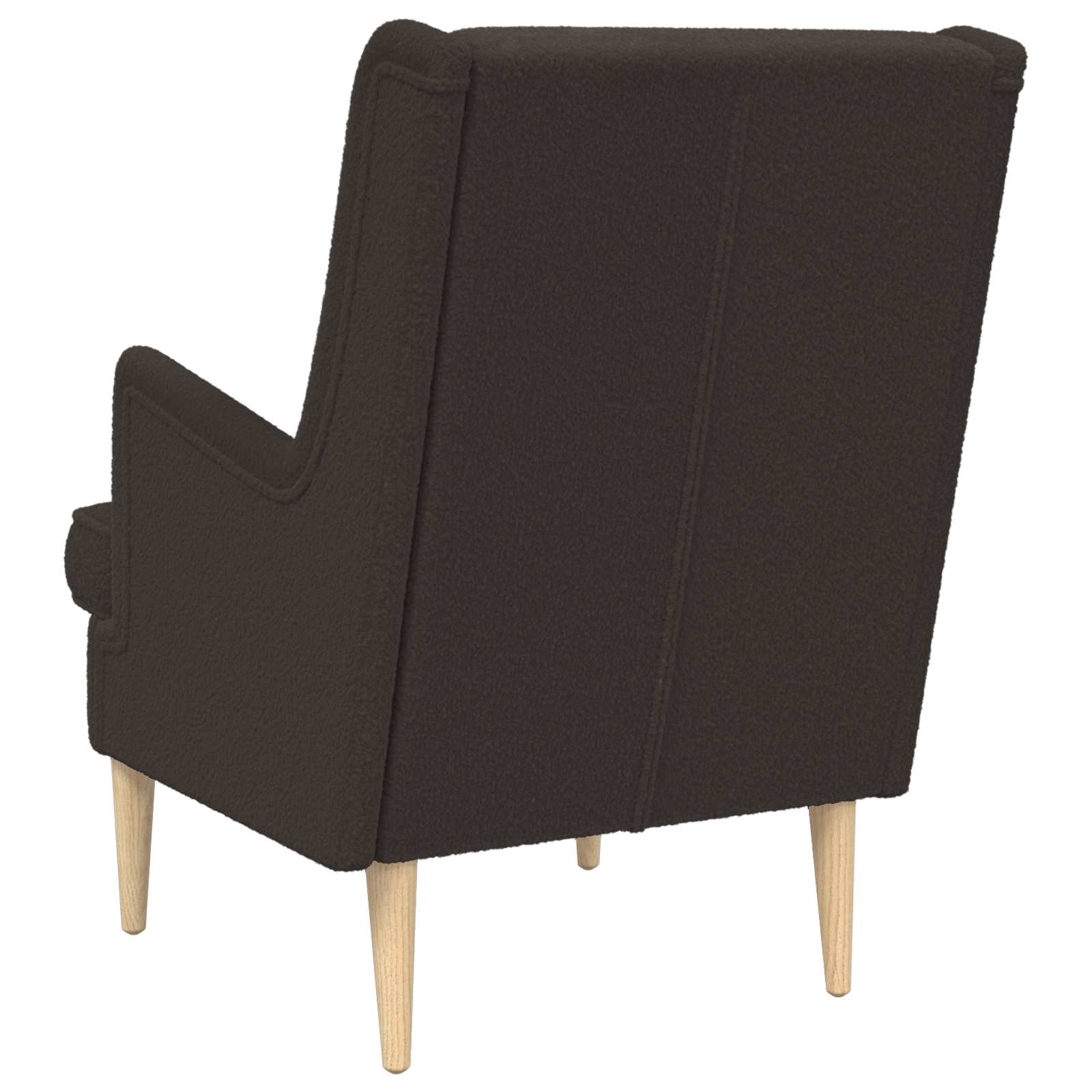 vidaXL Fotel Czarny Bouclé