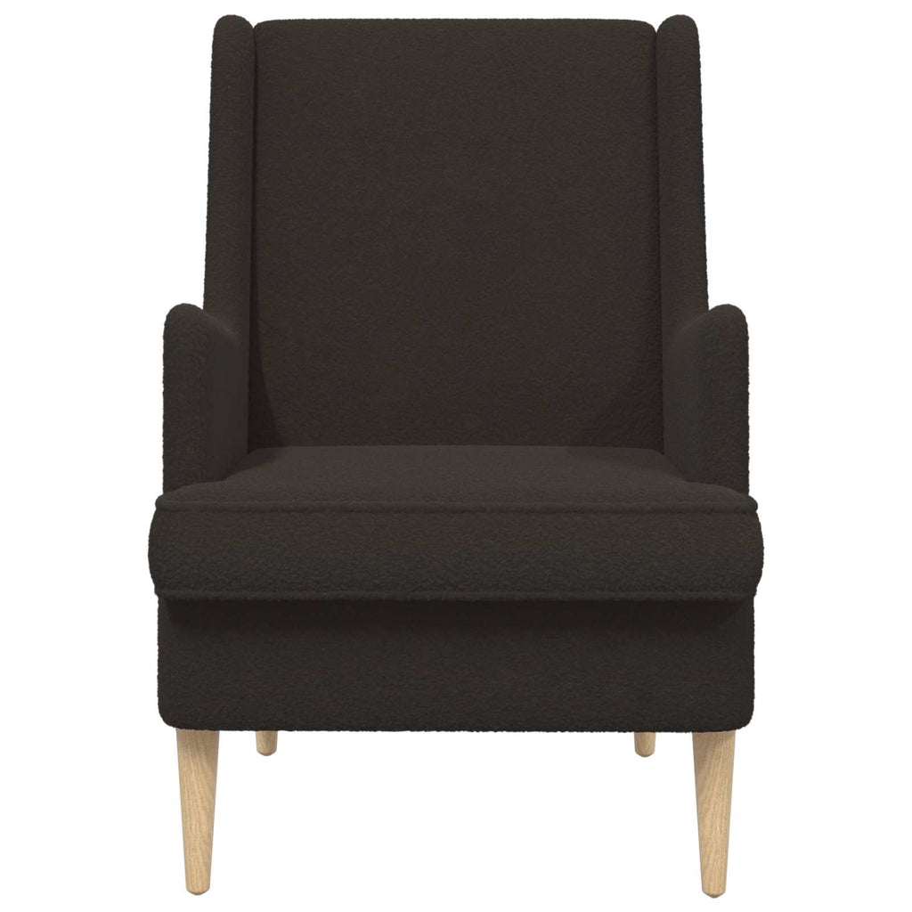 vidaXL Fotel Czarny Bouclé
