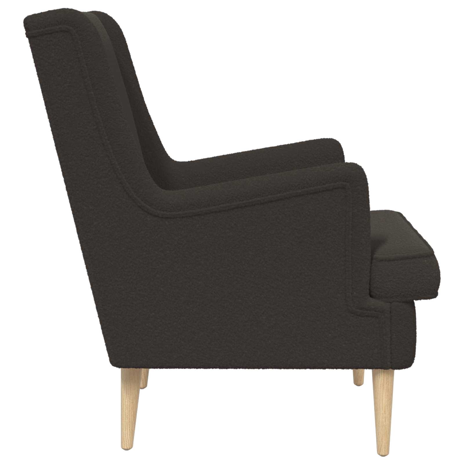 vidaXL Fotel Czarny Bouclé