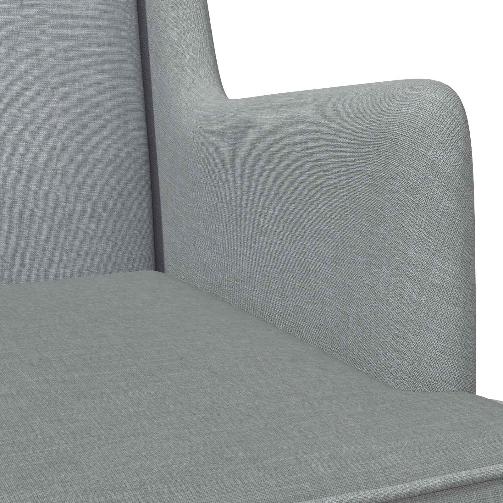 vidaXL Fotel bujany Jasnoszary 62 x 80 x 85 cm tkanina