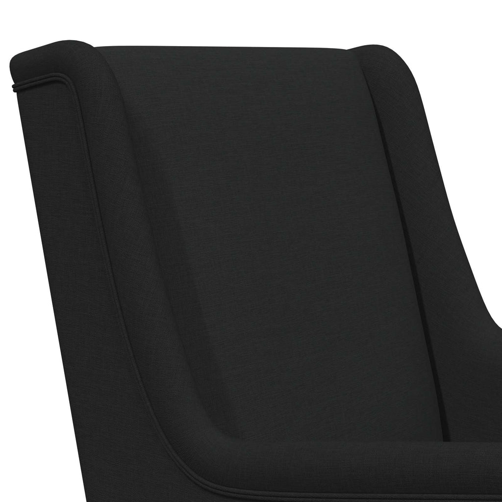 vidaXL Fotel bujany Czarny 62 x 80 x 85 cm tkanina