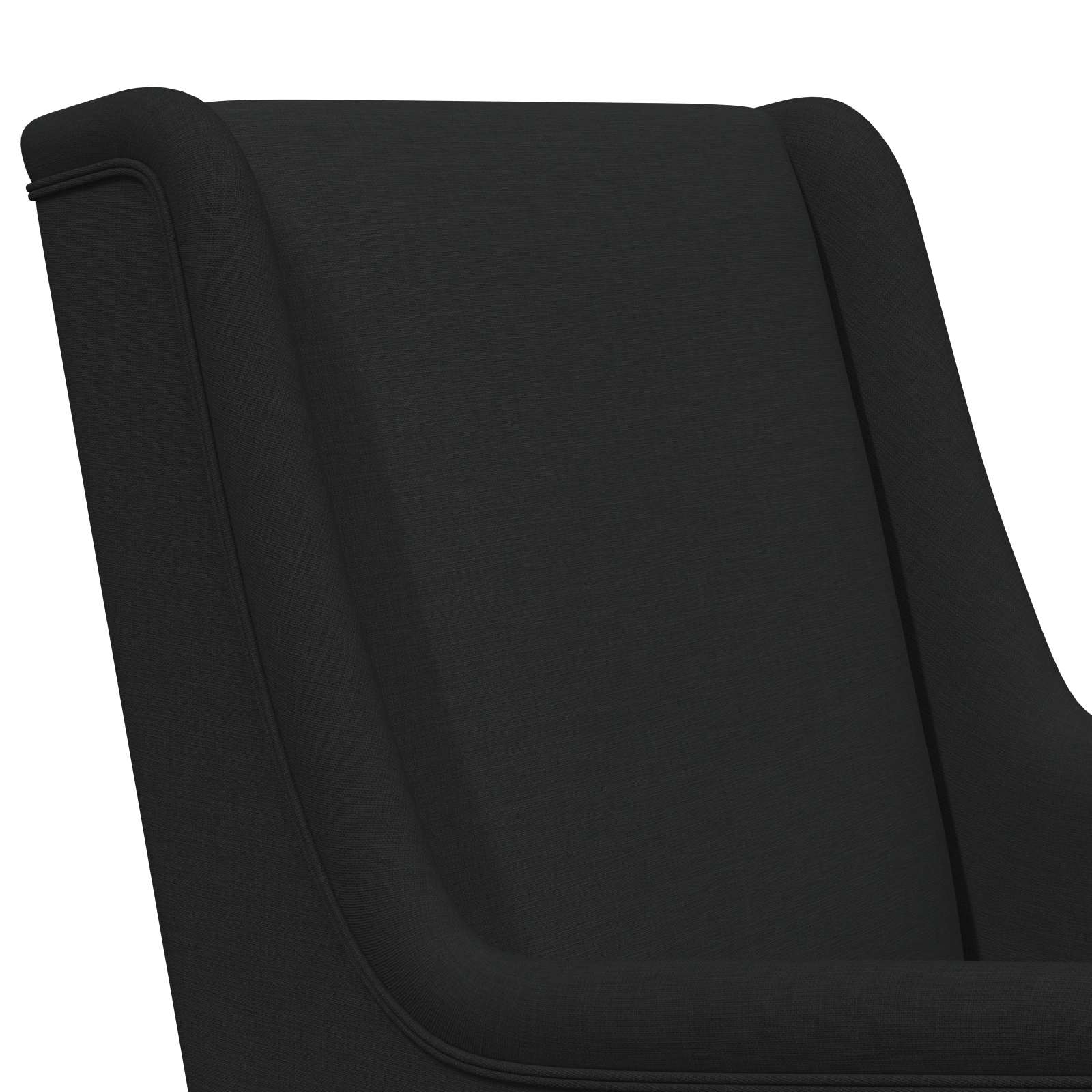 vidaXL Fotel bujany Czarny 62 x 80 x 85 cm tkanina