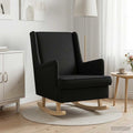 vidaXL Fotel bujany Czarny 62 x 80 x 85 cm tkanina