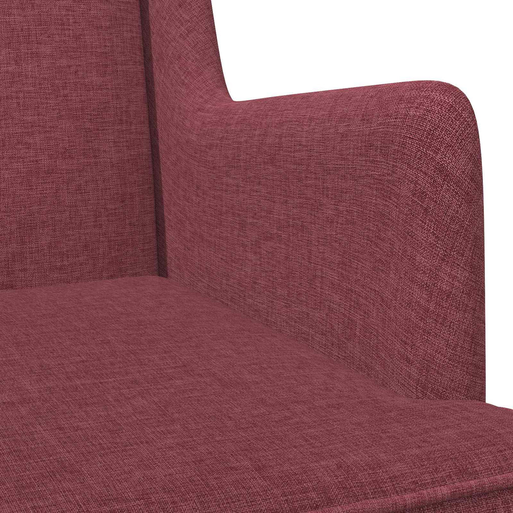vidaXL Fotel bujany Czerwone wino 62 x 80 x 85 cm tkanina