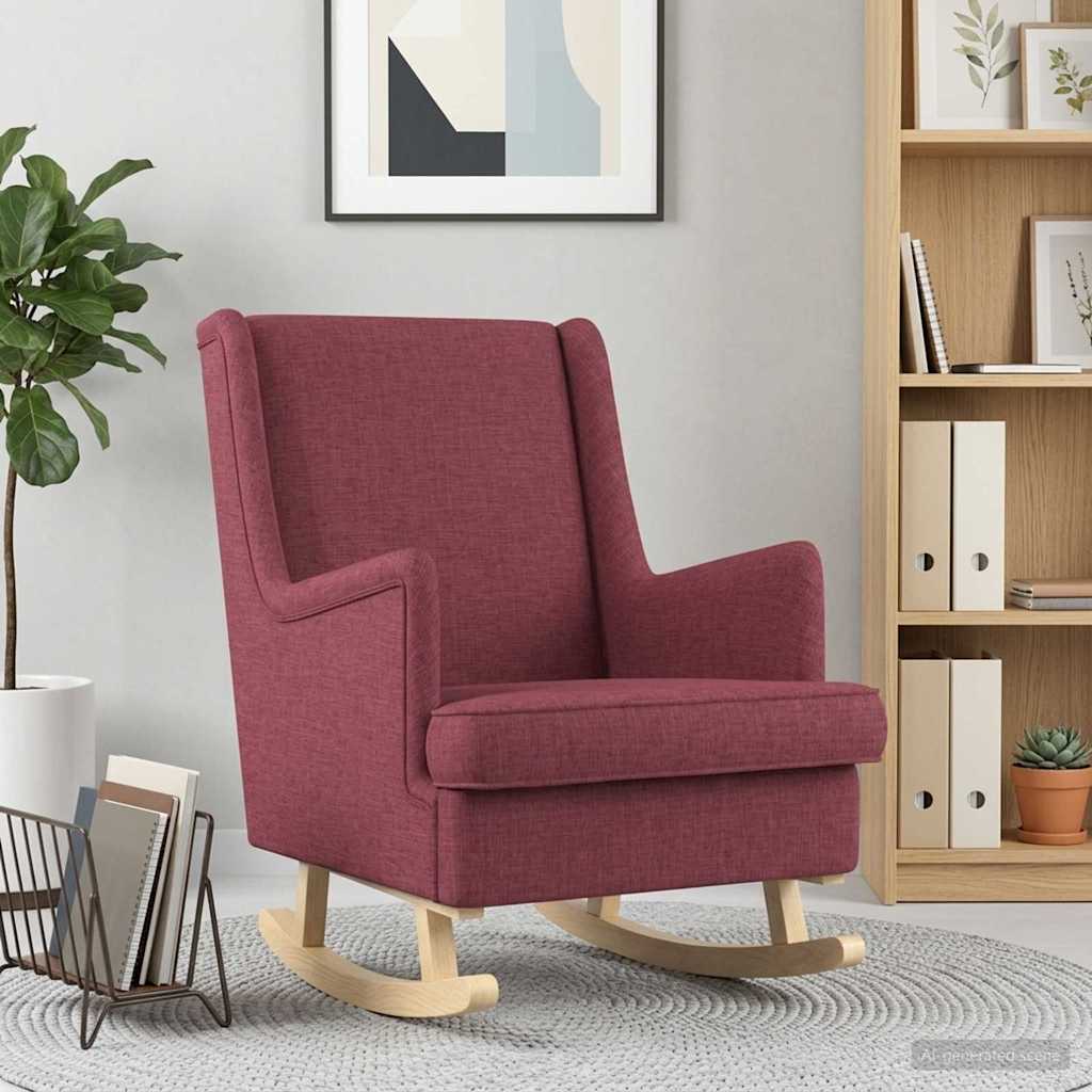 vidaXL Fotel bujany Czerwone wino 62 x 80 x 85 cm tkanina