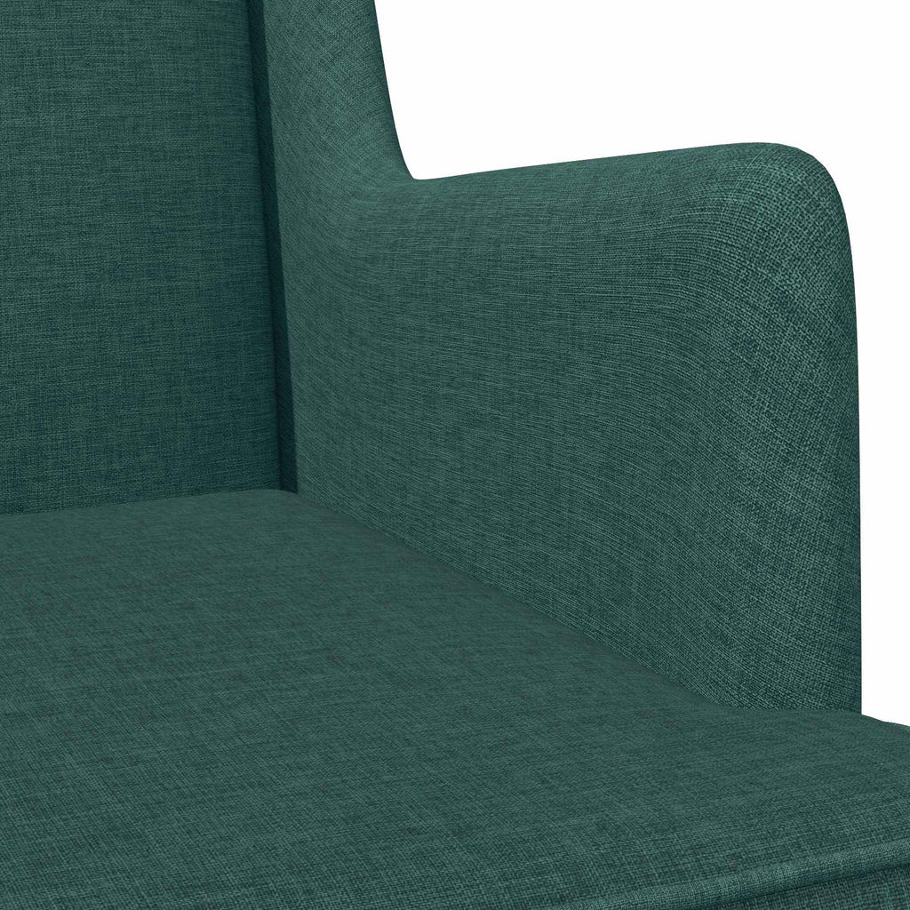 vidaXL Fotel bujany Ciemna zieleń 62 x 80 x 85 cm tkanina