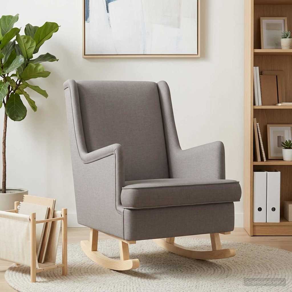 vidaXL Fotel bujany Ciemnoszary 62 x 80 x 85 cm tkanina