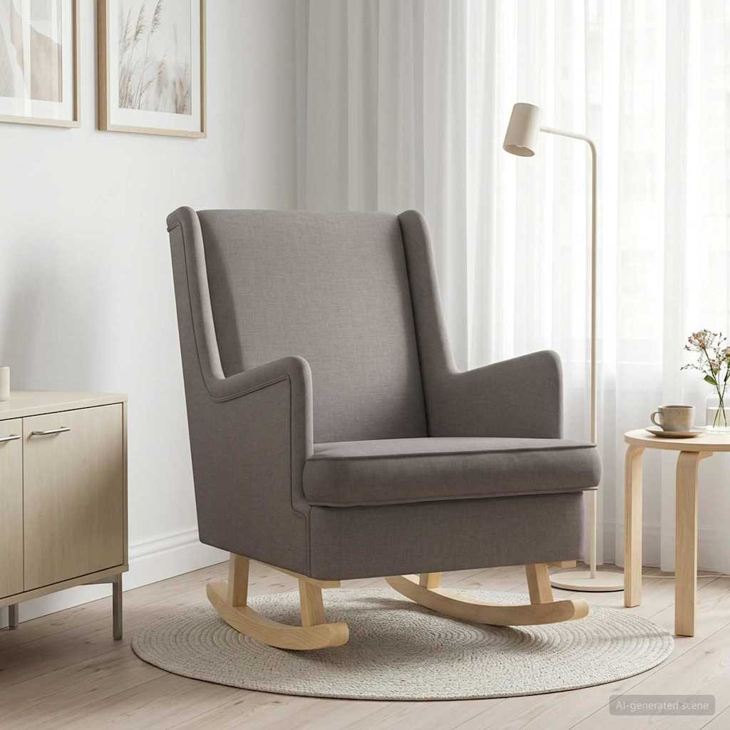 vidaXL Fotel bujany Ciemnoszary 62 x 80 x 85 cm tkanina