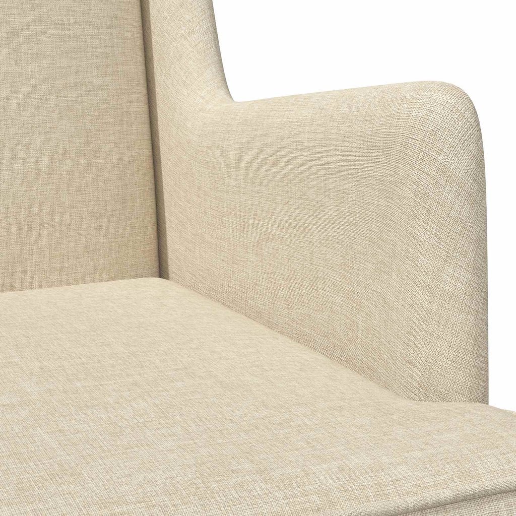 vidaXL Fotel bujany Kremowy 62 x 80 x 85 cm tkanina