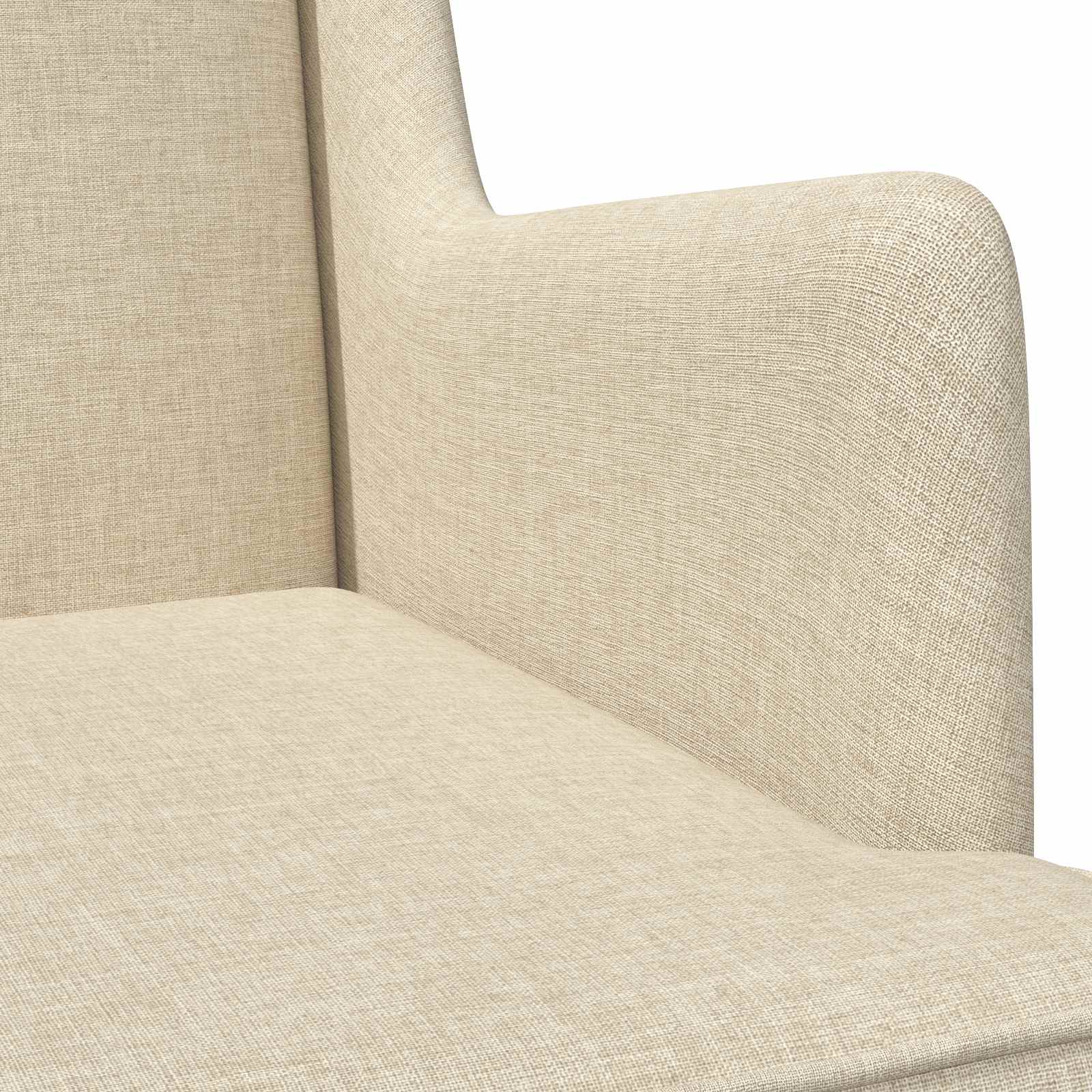 vidaXL Fotel bujany Kremowy 62 x 80 x 85 cm tkanina