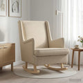 vidaXL Fotel bujany Kremowy 62 x 80 x 85 cm tkanina